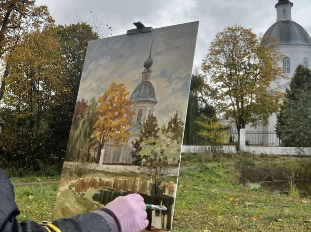 Обнинские художники на пленэре нарисовали Белкинский парк