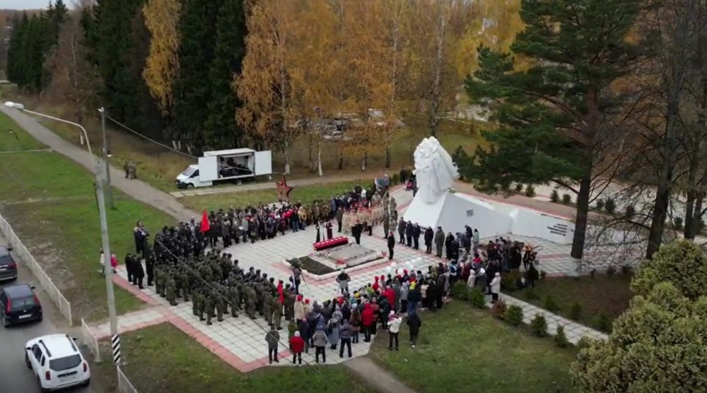 В Калужской области перезахоронили останки семерых солдат