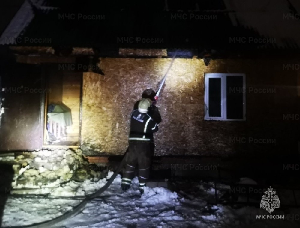 В Малоярославецком районе сгорела баня