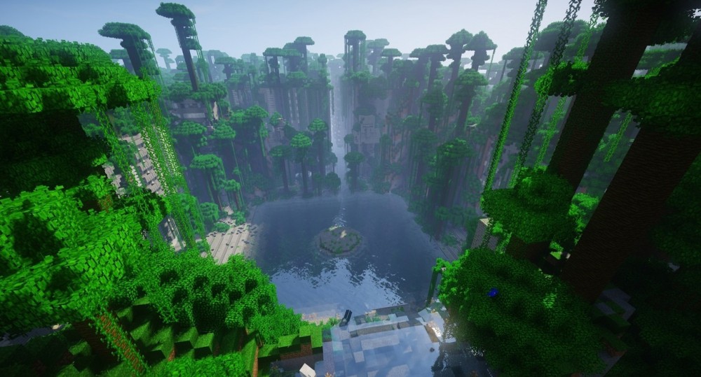 Постапокалиптический Обнинск погрузился в джунгли: фотограф из наукограда создал необычную локацию в Minecraft