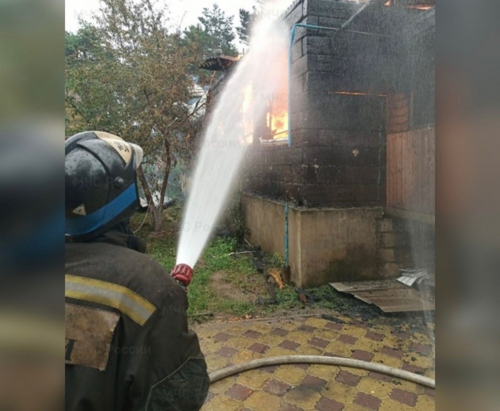 В Малоярославце сгорел частный дом 