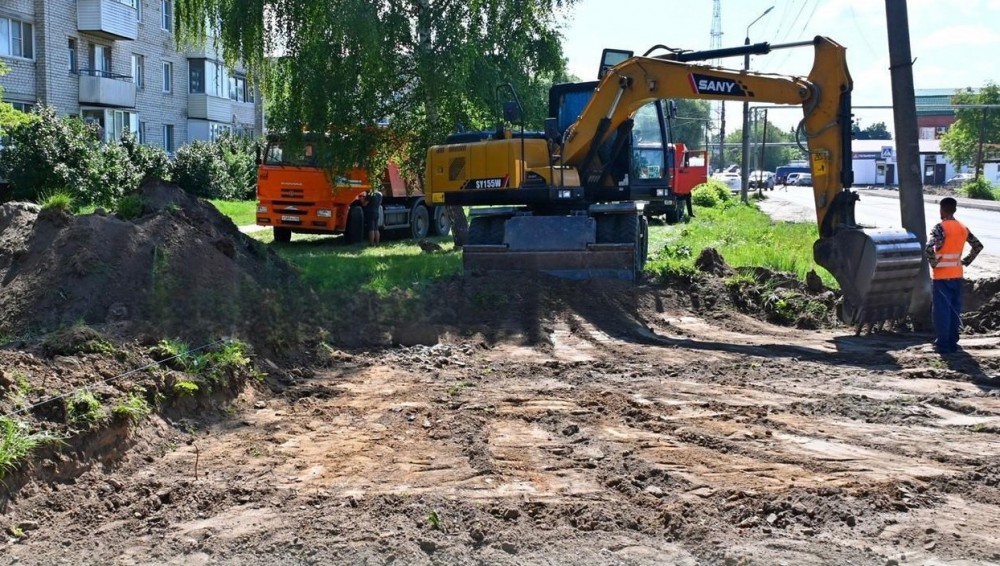 Новую парковку строят в Малоярославце