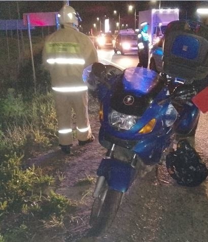 В Калужской области мотоцикл «Хонда» опрокинулся на трассе