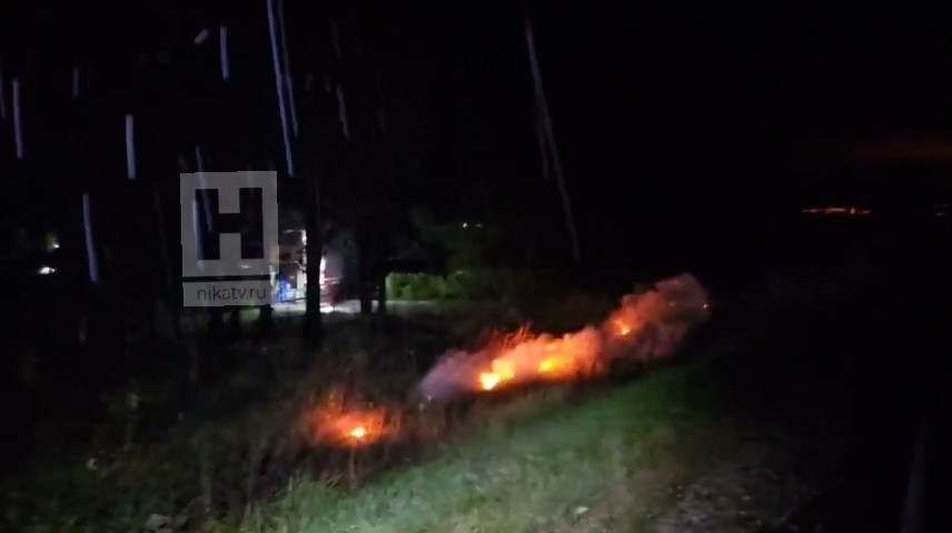 Непогода привела к возгоранию линии электропередач в Боровском районе