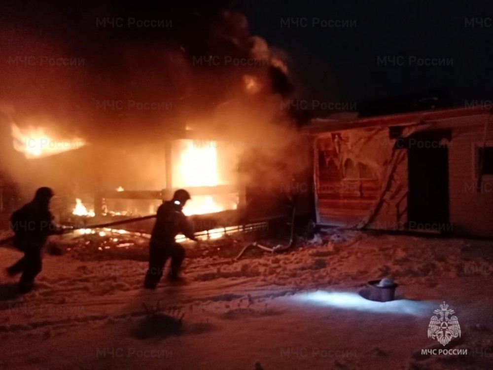 Баня сгорела в Боровском районе