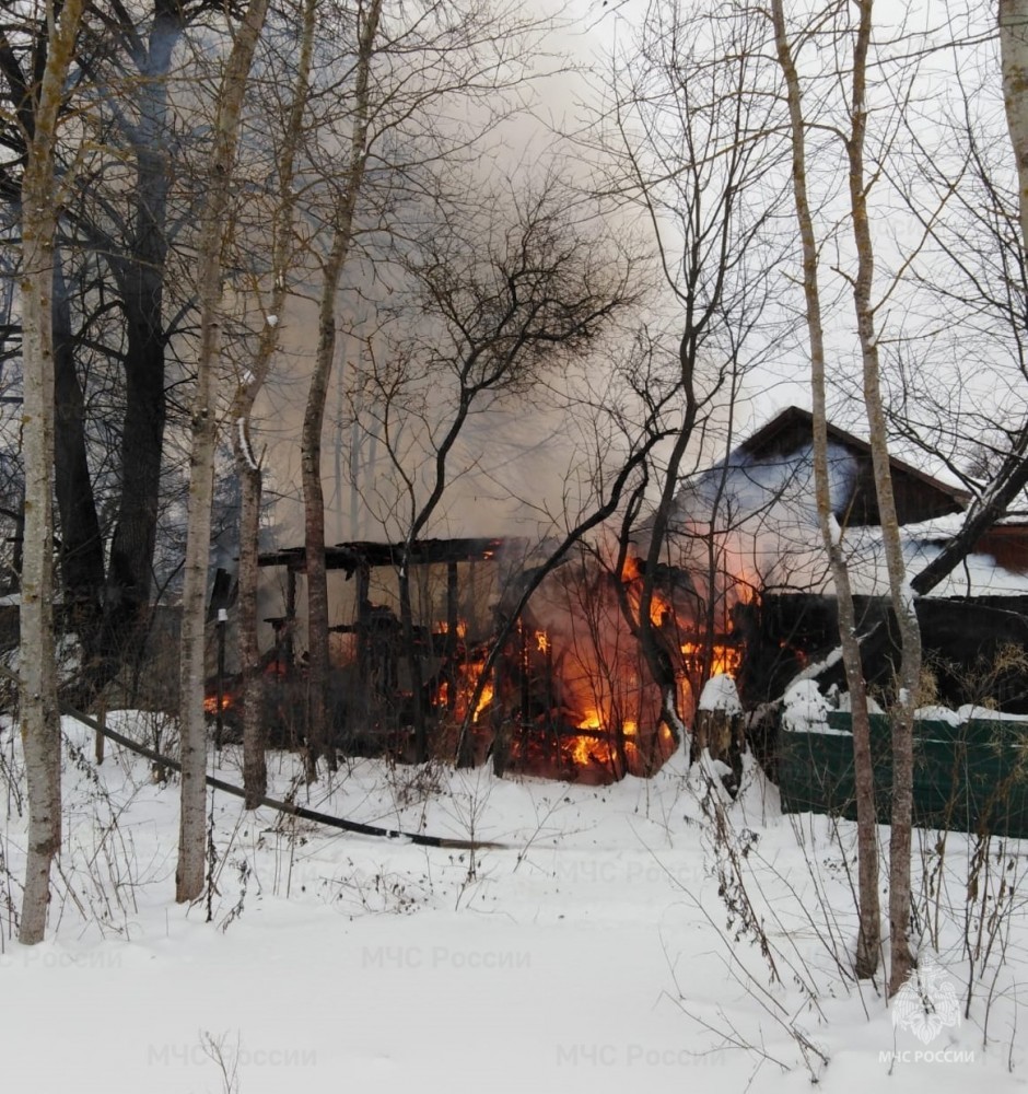 Пожар произошел в Боровском районе