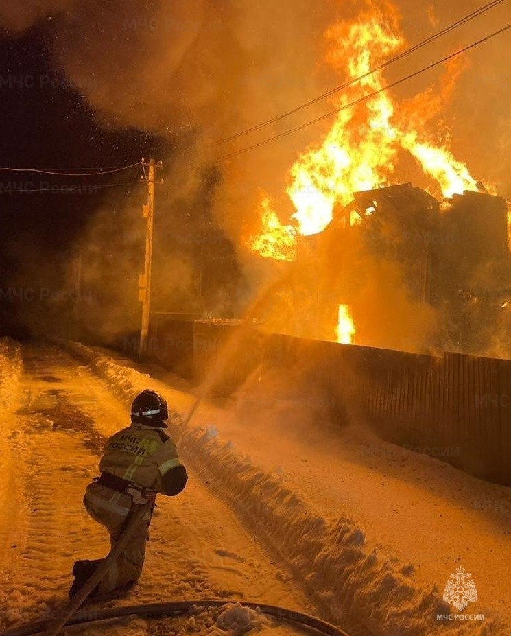 Дача сгорела в Калужской области
