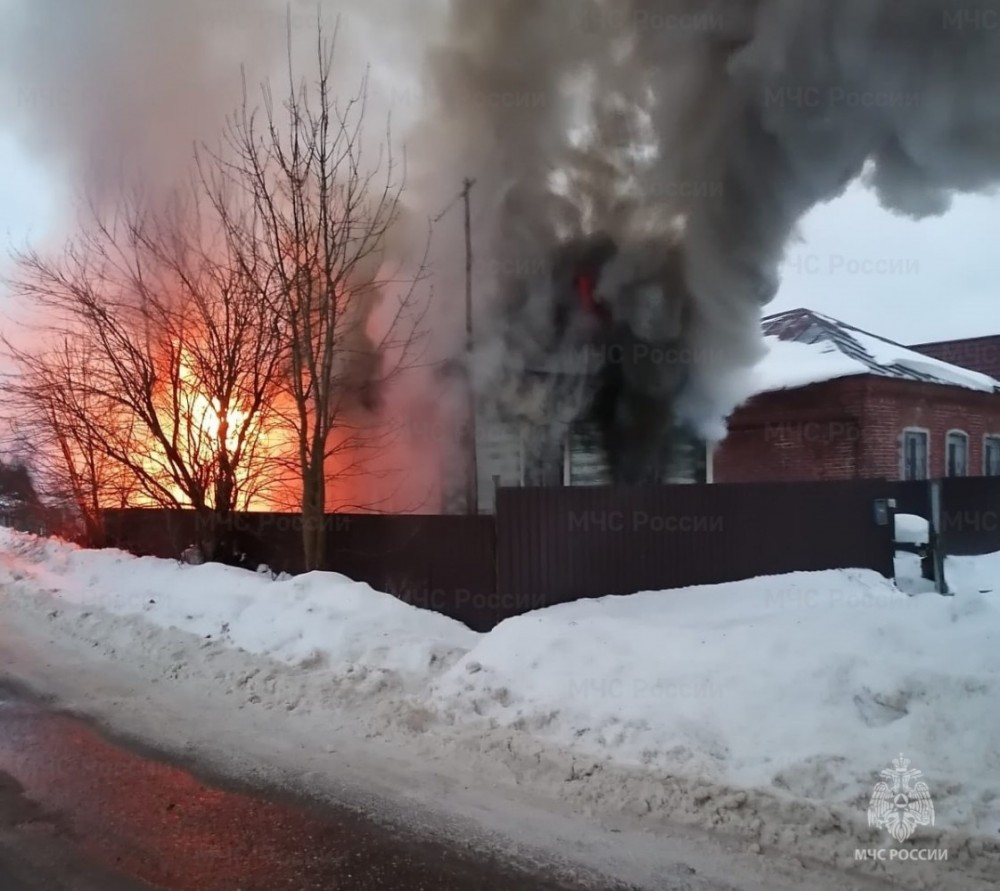Жилой дом сгорел в Боровске