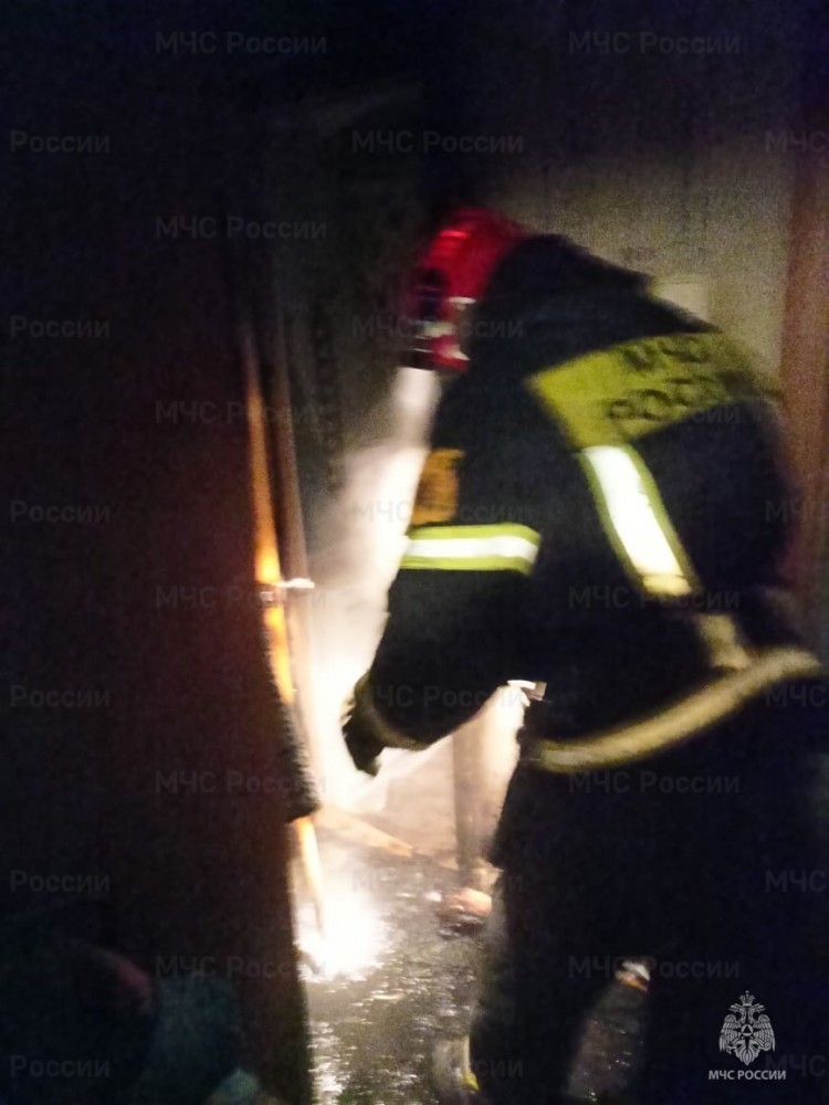 Человек пострадал при пожаре в Калужской области