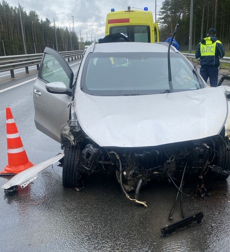 В Калужской области при столкновении с отбойником пострадал 24-летний ...