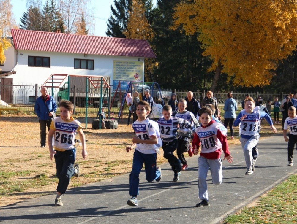 В Жуковском районе для детей провели легкоатлетический кросс